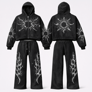 Ensemble de survêtements pour hommes en gros, logo personnalisé, tenue de jogging, vêtements de sport, tenue d'entraînement, fournisseur d'usine, export - Product Image 6