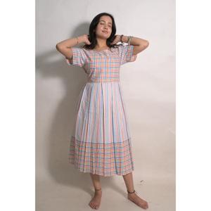 Vestido Maxi Hecho a Mano con Tela de Algodón Ecológica, Estampado, Estilo Boho, Informal, para Fiesta, Cintura Natural, Suave, Ropa India para Mujer - Product Image 3