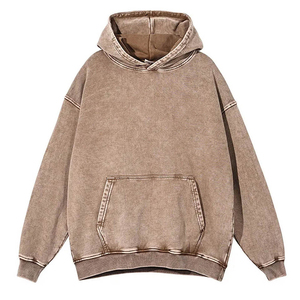 Sweat à capuche personnalisé en gros, épais 400 g/m², délavé à l'acide, coupe oversize, effet vintage, délavé minéral, unisexe, streetwear, épaules tombantes, pull-over - Product Image 1