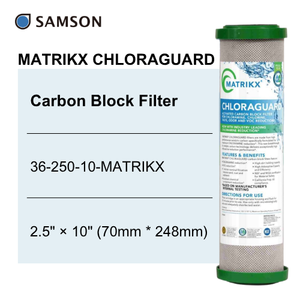 Filtre à charbon actif MATRIKX CHLORAGUARD 36-250-10 10 pouces - Product Image 2