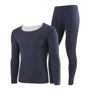 Ensemble de sous-vêtements thermiques pour homme, coupe régulière, personnalisable, en tissu lisse, écologique, respirant, séchage rapide, Spandex/Polyester - Product Image 3
