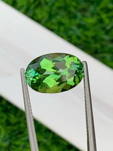 Pierre précieuse de tourmaline verte, taille ovale, cristal naturel non monté pour la fabrication de bijoux, vente en gros - Product Image 4