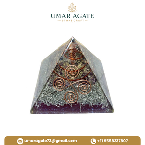 Pirámide de Orgón Grande Multicolor, Figura de Cristal Tallada, Piedra Preciosa para Sanación, Meditación y Decoración - Product Image 4