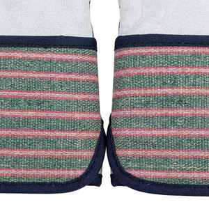 Gants de travail en cuir de vachette de qualité supérieure, résistants, de sécurité, avec manchette caoutchoutée pour la construction et le jardinage - Product Image 5