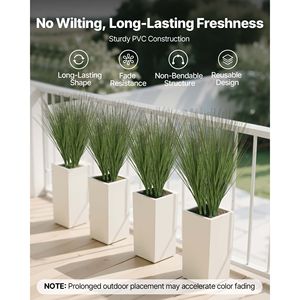 Oignons artificiels en PVC de qualité supérieure de 27 pouces pour intérieur/extérieur, fausses plantes vertes, arbustes pour la maison et le jardin, légumes de qualité supérieure pour la maison - Product Image 3