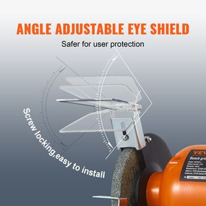 Amoladora de banco de una sola velocidad de 6 pulgadas, Motor 2.1A sin escobillas, amoladora de mesa de 3550 RPM, muelas abrasivas de grano 36/80 para afilar - Product Image 4