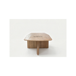 Mesa de Comedor Ovalada Lyca - Artesanía Exquisita, Madera de Teca Resistente, Diseño Elegante Japandi, 8 Plazas - Product Image 5