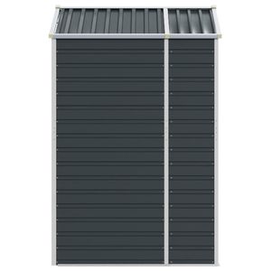 Anthracite 75.2 "x 51.2" x 78 "Abri de jardin en acier galvanisé pour le stockage - Product Image 6