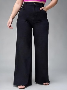 Women's <b>Boot</b> Cut Vintage Casual Denim Jeans-Eco-Friendly Washable Color Fade Proof Knee-Length Chic Office Wear - Product Image 4