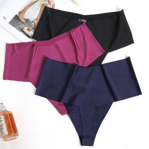 Braguitas de Control sin Costuras Azul Marino para Mujer, Soporte Medio, Tejido de Spandex y Nylon, sin Entrepierna, Lavables a Máquina - Product Image 6