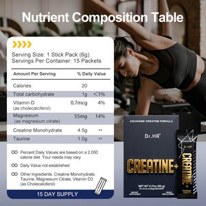 Créatine monohydratée en poudre, poudre énergétique, booster de force et de performance, OEM ODM, étiquette privée, usine de compléments alimentaires pour la remise en forme - Product Image 2