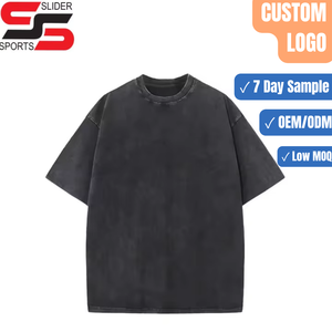 Custom Acid Wash Oversized T-Shirt Men's <b>Vintage</b> Heavyweight <b>Tee</b> Wholesale Manufacturer - Product Image 1