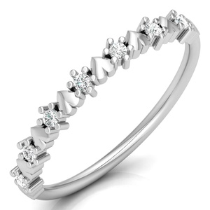 Igi แหวนสัญญาเพชรที่ปลูกแล้ว10K ทองคำบริสุทธิ์ชุดง่ามคลาสสิกรูปหัวใจสำหรับผู้หญิงได้รับการรับรองจากแล็บ - Product Image 3