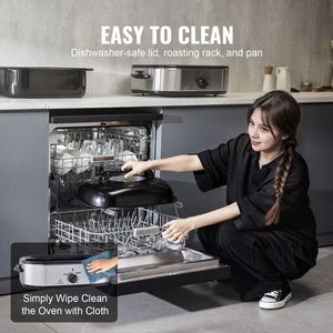 Forno Elettrico da Banco da 18 QT con Coperchio Autoriscaldante, 1450W, Funzioni Scongelamento e Mantenimento Caldo per Arrosto di Tacchino - Product Image 6