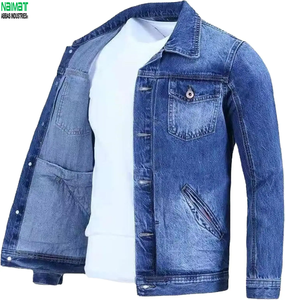 New Stylish Customization <b>Black</b> Lapel Winter Unisex 100% Cotton/100% Polyester High Street Retro Loose Casual Denim <b>Jean</b> <b>Jacket</b> - Product Image 4