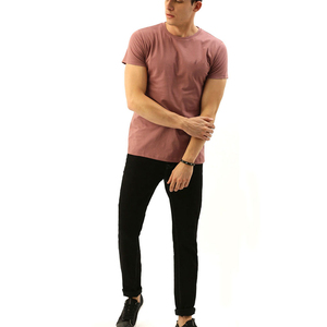 Pakistan Made Men's Crew Fitness T-Shirt High Quality 100% Cotton Solid Breathable Knitted 220g Fabric Weight Half Sleeve - Product Image 2