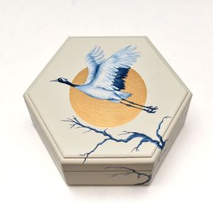 Caja de Madera Pintada a Mano de Primera Calidad con Diseño Étnico, Caja de Almacenamiento Decorativa Multiusos para el Hogar, Oficina, Bodas y Regalos - Product Image 1
