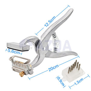 Pinzas Veterinarias de Acero Inoxidable de Primera Calidad para Tatuaje de Cerdos, Identificación de Orejas de Ganado y Marcado de Animales - Product Image 5