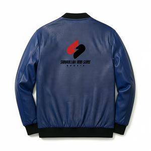 Fashion <b>Men</b>’s Red <b>Jacket</b> Custom Logo PU <b>Leather</b> Lightweight Zipper Casual Wear - Product Image 2