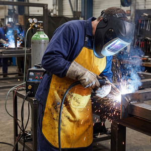 Premium Quality Cowhide Split Leather Welder Apron Fire Resistant Oil-Resistant Sleeveless High Quality Household Cleaning Tools - Product Image 6