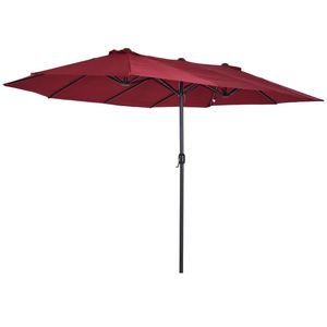 Ombrellone da Giardino per Esterni Rosso Vino, Ombrelloni e Basi per Patio Senza Base - Product Image 5