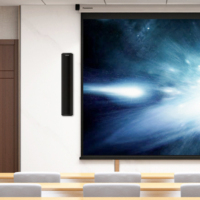 Haut-parleur colonne passif audio commercial 100W avec haut-parleurs de 4 et 3 pouces, enceinte murale PA pour centre de conférence