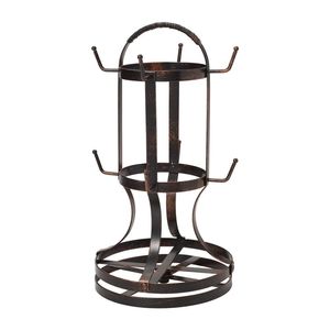 Portavasos de hierro vintage que refleja el encanto del mundo antiguo, al mismo tiempo que ofrece un almacenamiento confiable para vasos para uso diario en la cocina. - Product Image 5