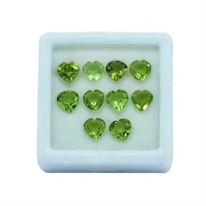 5mm Natural Peridot Faceted Heart Cut High Polished Loose Gemstone For <b>Ring</b> Bracelet Jewelry Making From Verified Manufacturer - Product Image 2