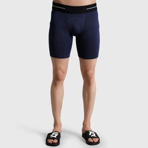 Wholesale Price Running Active Wear <b>Compression</b> Shorts Solid Seamless Quick Dry Breathable Plus Size Custom Design Men - Product Image 2