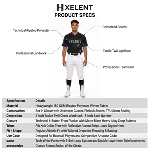 Uniforme de Béisbol Personalizado para Hombre, Estilo Techwear, 180 GSM, Ripstop, Poliéster Sublimado, Conjunto de Jersey y Pantalones, Fabricante OEM de Sialkot - Product Image 5