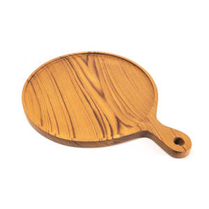 Elegante Tabla para Pizza de Madera de Teca con Asa - Utensilios de Cocina Modernos - Product Image 1
