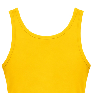 เสื้อกล้ามผู้หญิงสีเหลือง Sigma Gamma Rho คอกลม แขนกุด ลำลอง สปอร์ตแวร์ แฟชั่นฤดูร้อน ลายกราฟิก ตัวอักษรสีน้ำเงิน - Product Image 3