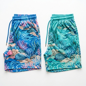Pantalones cortos de malla con gráfico de planos de la Cyber ​​Grid de neón personalizados, pantalones cortos deportivos de entrenamiento de baloncesto por sublimación para hombre - Product Image 6