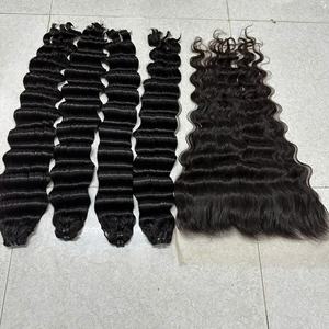 วิกผมดิบแบบลอนลึกเป็นลอนคลื่นลึกเป็นลอน30In วิกผมมนุษย์จากเวียดนามวิกผมด้านหน้ามีความหนาแน่น180 13X6เป็นลอนลึก - Product Image 3