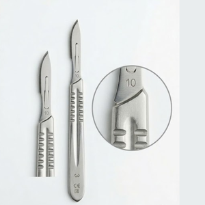 Manches de scalpel en acier inoxydable, porte-lames chirurgicales # 3 # 4 # 7 instruments de diagnostic médicaux, dentaires et vétérinaires - Product Image 2