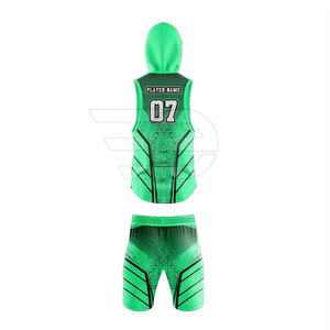 Ensemble d'uniformes de football 7v7 pour athlètes, logo personnalisé, polyester, matériau résistant, contrôle de l'humidité, design ergonomique, coupe extensible - Product Image 2