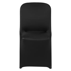 30 Pezzi Coprisedia Elasticizzati Personalizzati in Poliestere Nero e Spandex per Matrimoni, Feste, Banchetti, Design con Parte Anteriore Piatta - Product Image 6