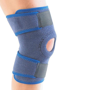Genouillère de soutien croisée en néoprène épais, tendance, avec fermeture à boucle et rotule ouverte, unisexe, pour le sport et le soulagement de la douleur - Product Image 6