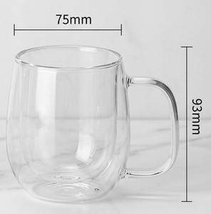 Eco-Friendly Double Wall Transparent Reusable Insulated Glass <b>Cup</b> for Office Workplace & Graduation Beverage Sports Hotel & Home - Product Image 5