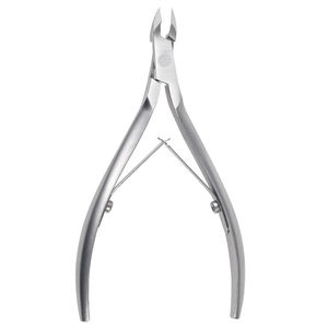 Customize Stainless Steel Curved 6mm Cuticle Nipper Frosted Handle Comfortable Nail Clipper High Quality Manicure Tools Wide Jaw - Product Image 1