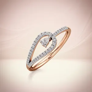แหวนเพชรทรงหยดน้ำดีไซน์หรูหราสำหรับผู้หญิง ทอง 10K 14K 18K เงิน 925 935 เครื่องประดับดีไซเนอร์สุดหรู - Product Image 2
