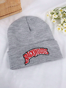 Bonnet brodé personnalisé, bonnet d'hiver tricoté à revers avec logo tissé, vente en gros pour marques, bonnet personnalisé pour adultes - Product Image 6
