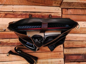 Bolsa para Portátil de Cuero 100% Genuino al por Mayor, de Alta Calidad, Clásica, con Cierre Externo, Ecológica, Portátil y Ligera - Product Image 3
