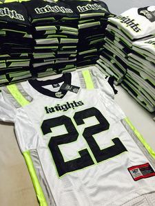 Conjuntos de sarga de aparejos de rendimiento de uniforme de fútbol americano transpirable fresco que absorbe la humedad diseños personalizados Día de Fútbol de talla grande - Product Image 6