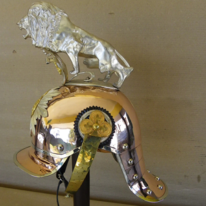 Elmo sassone con testa di leone in rame e argento tedesco, catena in maglia medievale, armatura antica, guanto, festa, film, immagine, esposizione, festival, <span class=keywords><strong>guerra</strong></span> - Product Image 1