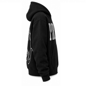 Customized French Terry <b>Fleece</b> Sun Fade Fashion Pullover Zipper Style Hoodie Acid Vintage Washed <b>Thick</b> Drop Shoulder Zip Hoody - Product Image 2