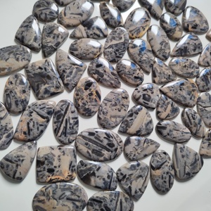 Natural Hornblende Loose Gemstone Cabochons Wholesale Polished Hornblende Stone Matrix Gems for Jewelry Making Wire Wrapping - Product Image 6