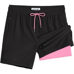 Contrast Binding Woven Polyester Men's <b>Shorts</b> <b>Nylon</b> elastic AOP Print Swim <b>Shorts</b> Quick Dry Casual supplier from Bangladesh - Product Image 5