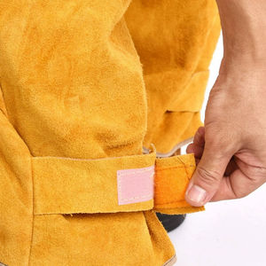 Chaqueta de Trabajo de Cuero Vacuno de Primera Calidad para Soldadores, Ropa Protectora Industrial, Trajes de Trabajo para Soldadores y Bomberos - Product Image 3