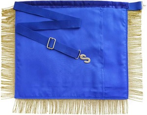 Tablier maçonnique carré en cuir de haute qualité, réglementaire du Pennsylvania, de la franc-maçonnerie Den Industry Master Blue Lodge, avec broderie dorée à la main - Product Image 5